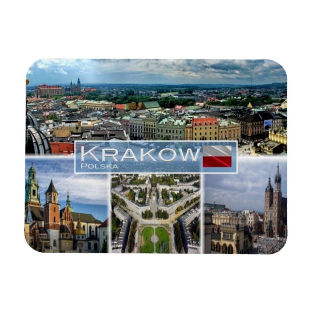 PL Poland  Polska - Krakow - Magnet (Horizontal)