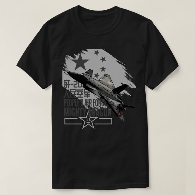 PLAAF Mighty Dragon Stealth T-Shirt (Design Front)