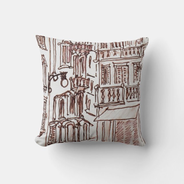 Placa de Manises in Old Town | Valencia, Spain Throw Pillow (Front)
