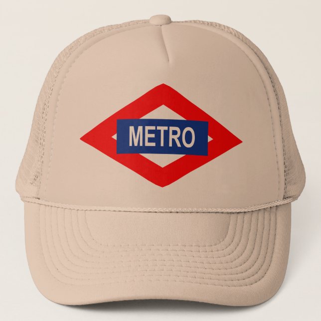 Placa de Metro de Madrid Trucker Hat (Front)