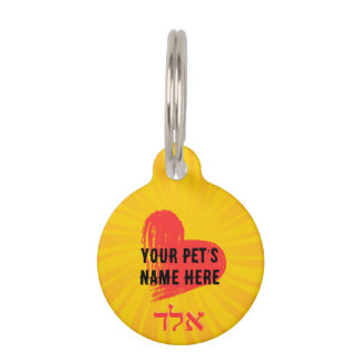 Placa para mascotas, Pequeña, ¨b'li ayin hara¨ Pet ID Tag
