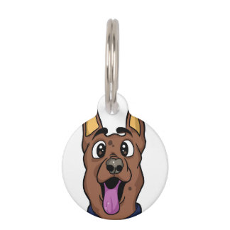 Placa redonda para mascotas pet ID tag
