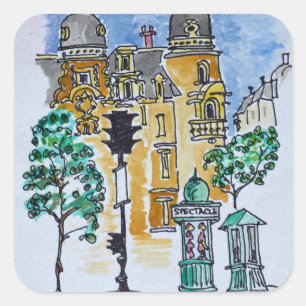 Place Alphonse Deville Paris, France Square Sticker