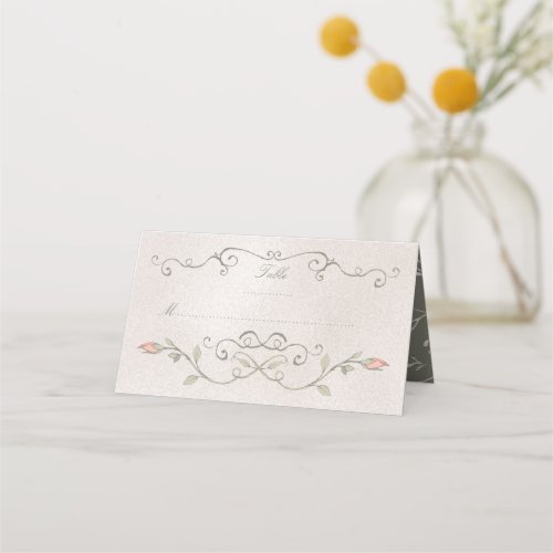 PLACE CARD  Elegant Rose of Beauty Wedding