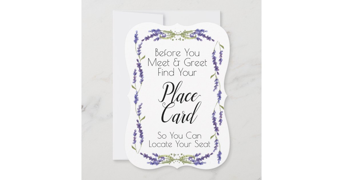 Place Card Sign Zazzle