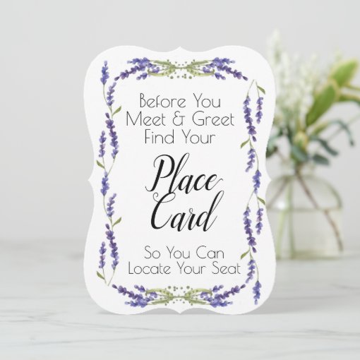Place Card Sign Zazzle