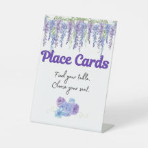 Place Card Wedding Sign