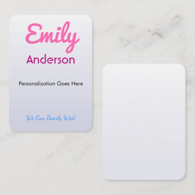 Place Cards Custom Printed Guest Seating | Elegant (Front/Back)