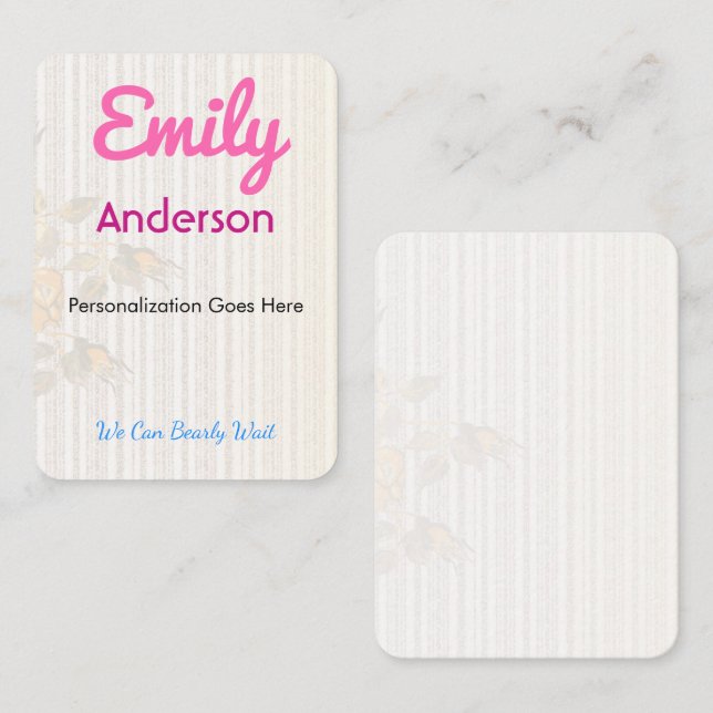 Place Cards Custom Printed Guest Seating | Elegant (Front/Back)