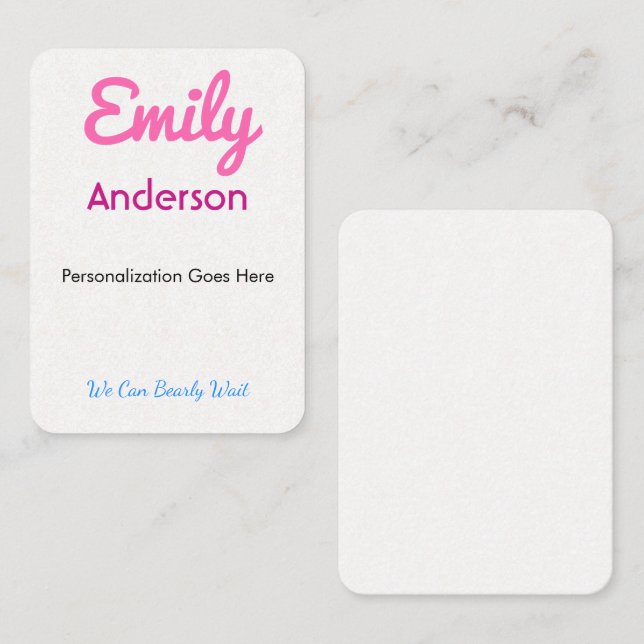 Place Cards Custom Printed Guest Seating | Elegant (Front/Back)