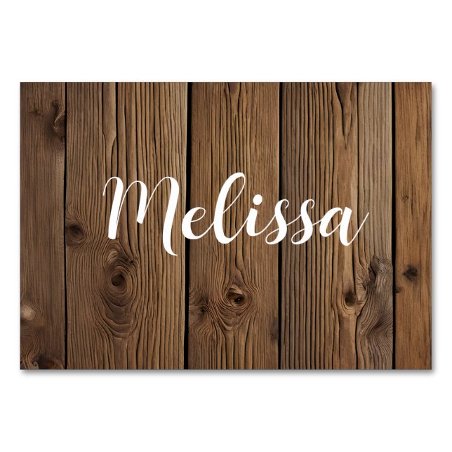 place cards Rustic Country Barn wedding (Front)