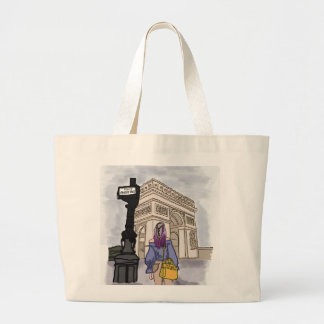 Place Charles de Gaulle Paris. Large Tote Bag