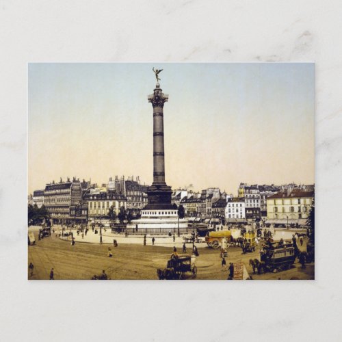 Place de la Bastille 1900 Paris Postcard