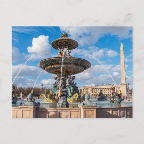 Place de la Concorde and obelisk _ Paris France Postcard