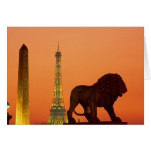 Place de la Concorde; Eiffel Tower; Obelisk; Cards