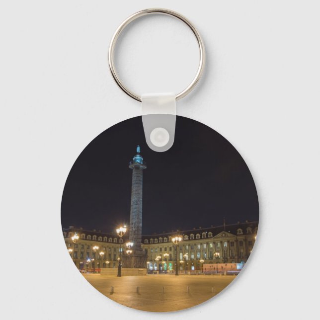 Place de la concorde in Paris at night Keychain (Front)