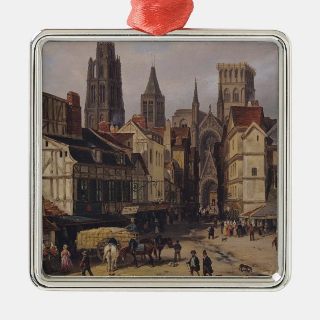 Place de la Haute-Vieille-Tour, Rouen, 1824 Metal Ornament (Front)