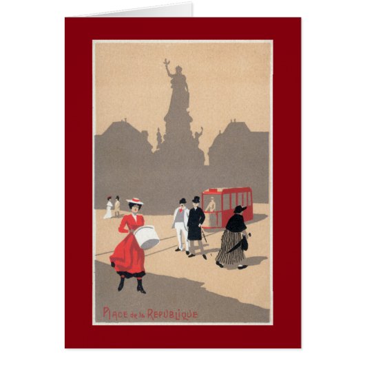 Place de la Republique Art Deco Scene Cards (Front)
