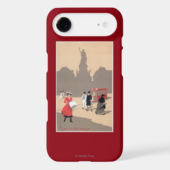 Place de la Republique Art Deco Scene Case-Mate iPhone Case (Back)
