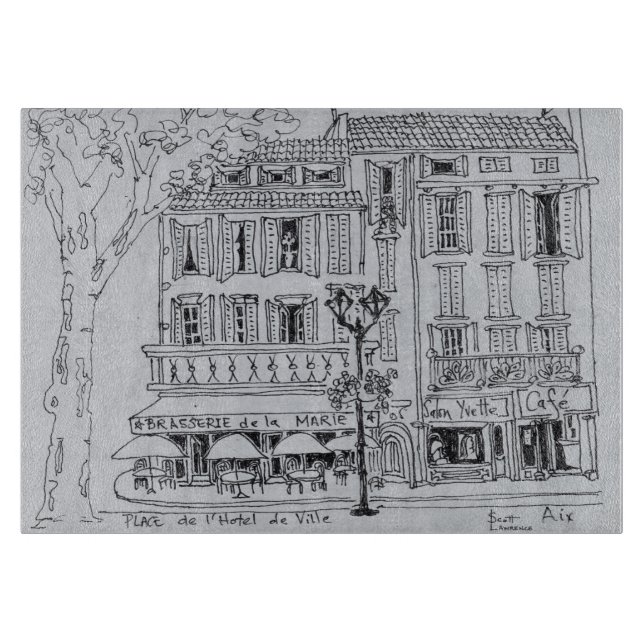 Place de L'Hotel de Ville | Aix en Provence Cutting Board (Front)