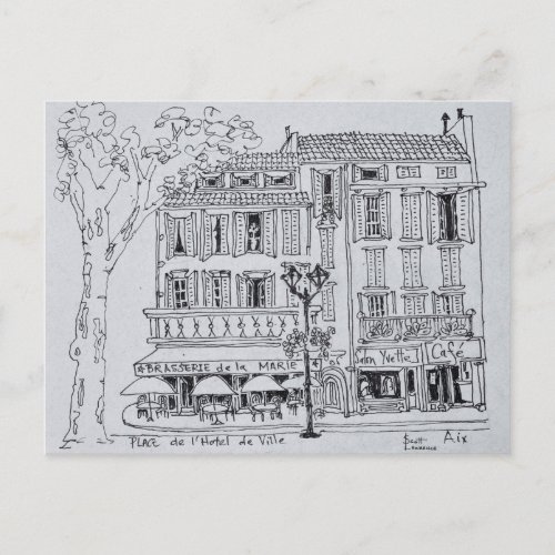 Place de LHotel de Ville  Aix en Provence Postcard