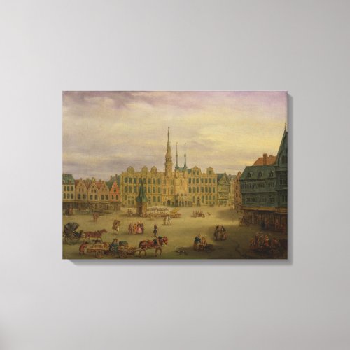 Place de LHotel de Ville Cambrai c1780 Canvas Print