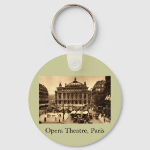 Place de l'Opera, Paris France c1925 Vintage Keychain