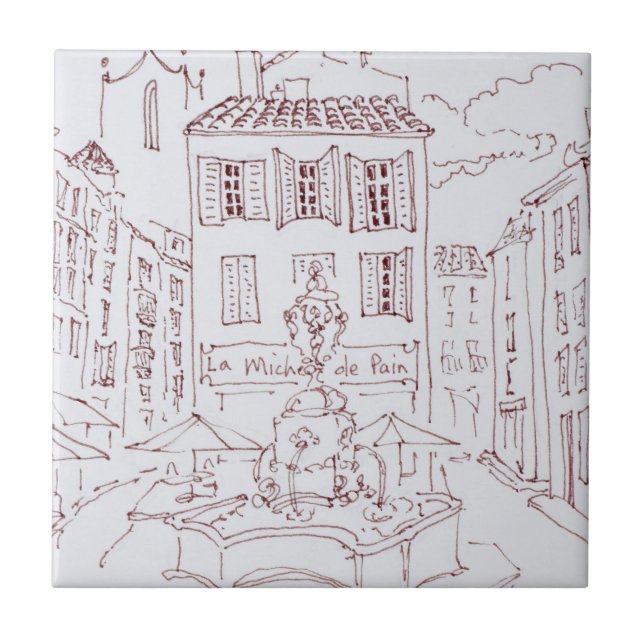 Place des Tanneurs | Aix en Provence, France Tile (Front)