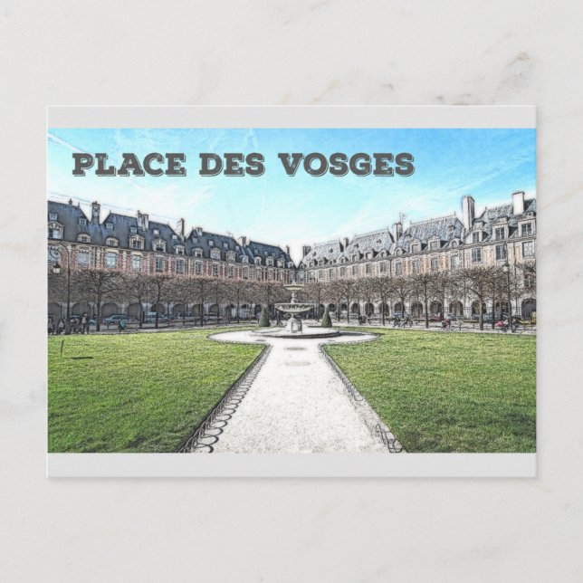 Place Des Vosges Postcard (Front)