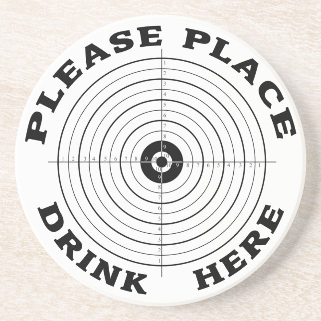Place Drink Here Drink Coaster (Front)