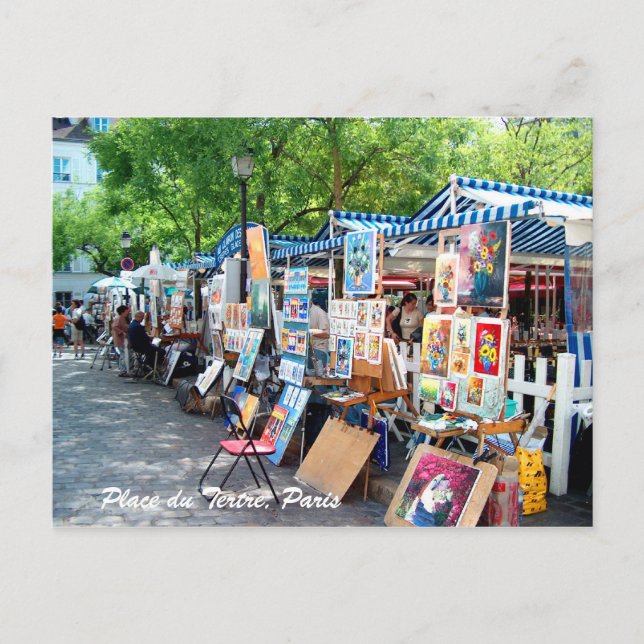 Place du Tertre, Paris Postcard (Front)