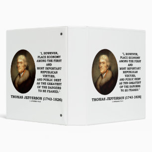Place Economy Among First Most Important Virtues 3 Ring Binder