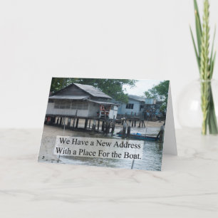 Place For the Boat Funny Change of Address Announcement