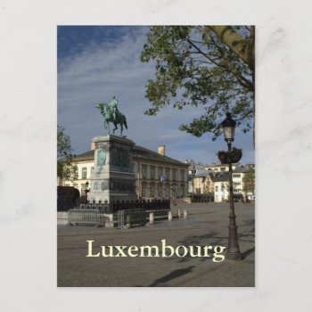 Place Guillaume Ii  Luxembourg Postcard by henkvk at Zazzle