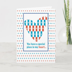 Place in Heart, Thanks, Patriotic Letterpress Thank You Card