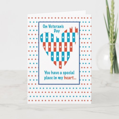 Place in Heart Veterans Day Thank You Card