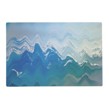 place mat Abstract sea beach waves blue place mat Abstract sea beach waves blue