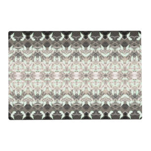 Place-mats In Black White And Green Placemat