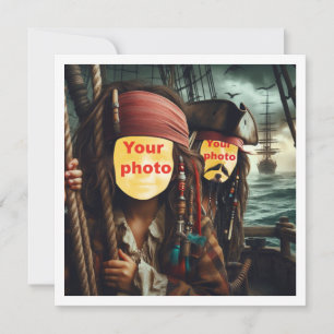 Place my face in the pic, 2 pirates on a boat card