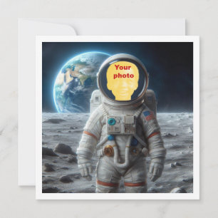 Place my face in the picture, astronaut, space card