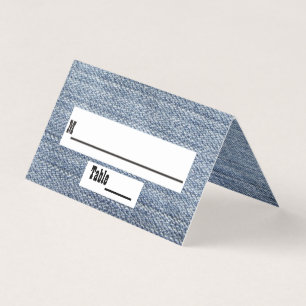 Place Name Card - Denim