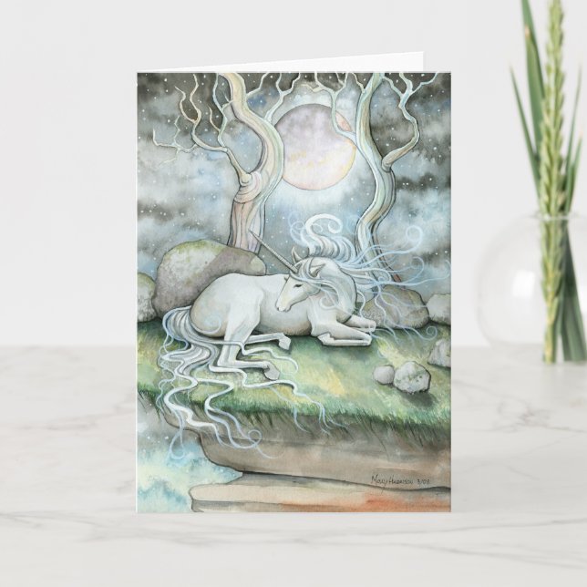 Place of Peace Unicorn Greeting Card (Front)