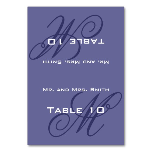 Place Setting Monogram Table Number