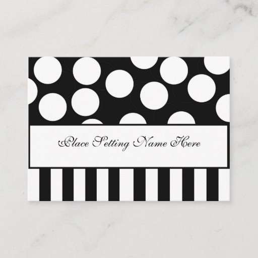 Customizable Place Setting Profile Card Business Cards
