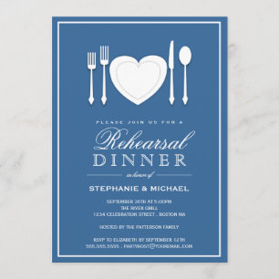 Place Setting Rehearsal Dinner Party Invitation