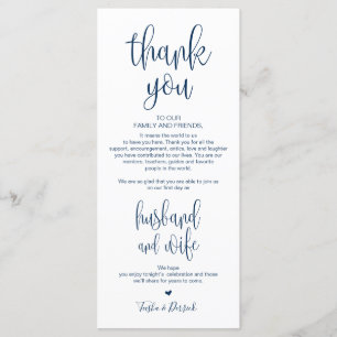 Place Setting Thank You Card for Wedding Dinner