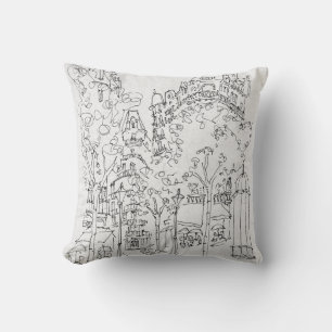 Place St. Andre des Arts Paris, France Throw Pillow