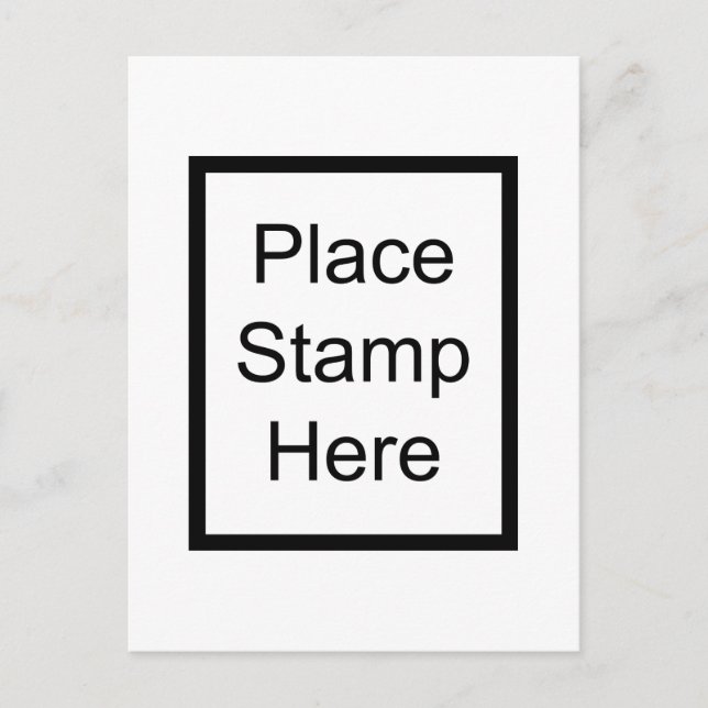 Place Stamp Here Postcard (Front)