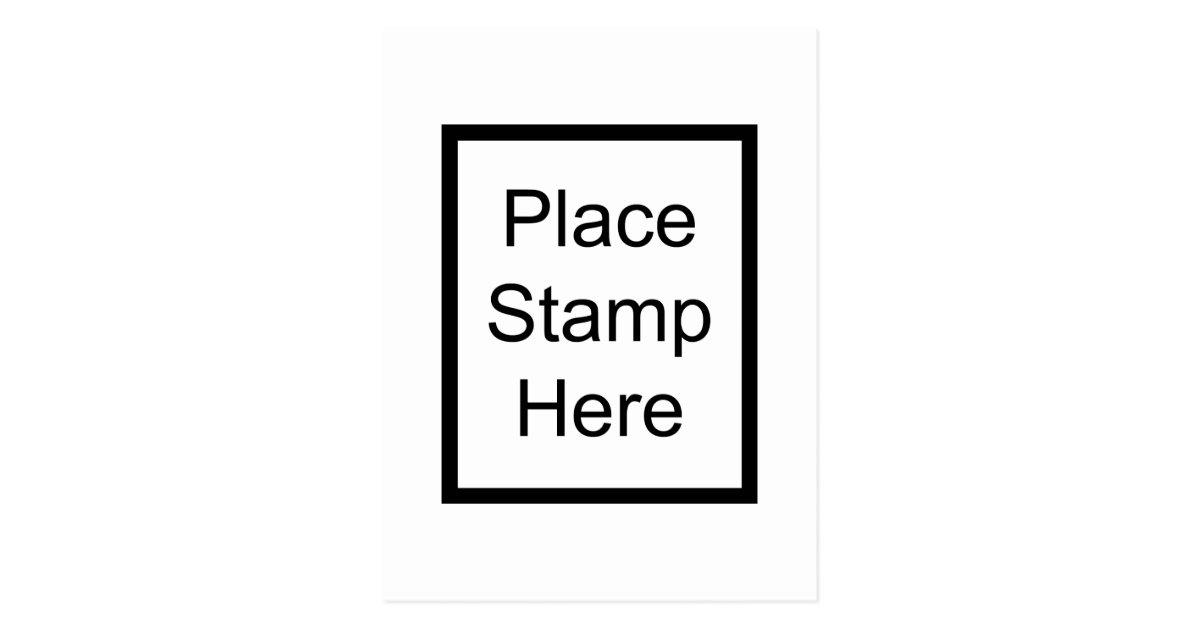 Place Stamp Here Postcard