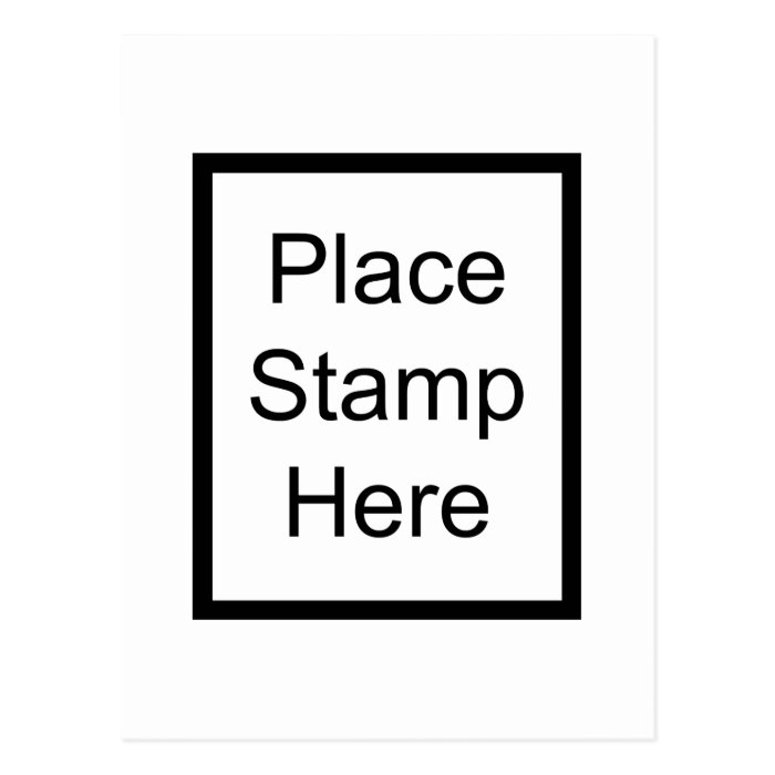 Place Stamp Here Postcards